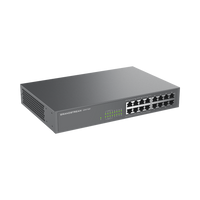 Switch PoE+ 16 Puertos Gigabit No Administrable / 8 puertos 10/100/1000 Mbps / 8 puertos PoE+ / hasta 145W