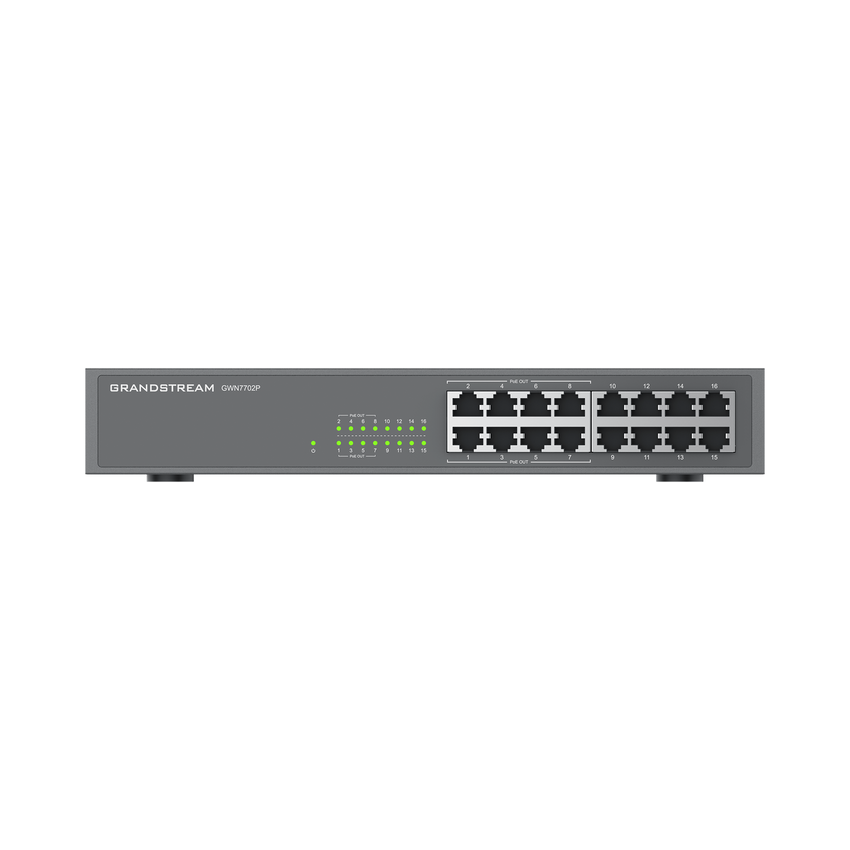 Switch PoE+ 16 Puertos Gigabit No Administrable / 8 puertos 10/100/1000 Mbps / 8 puertos PoE+ / hasta 145W