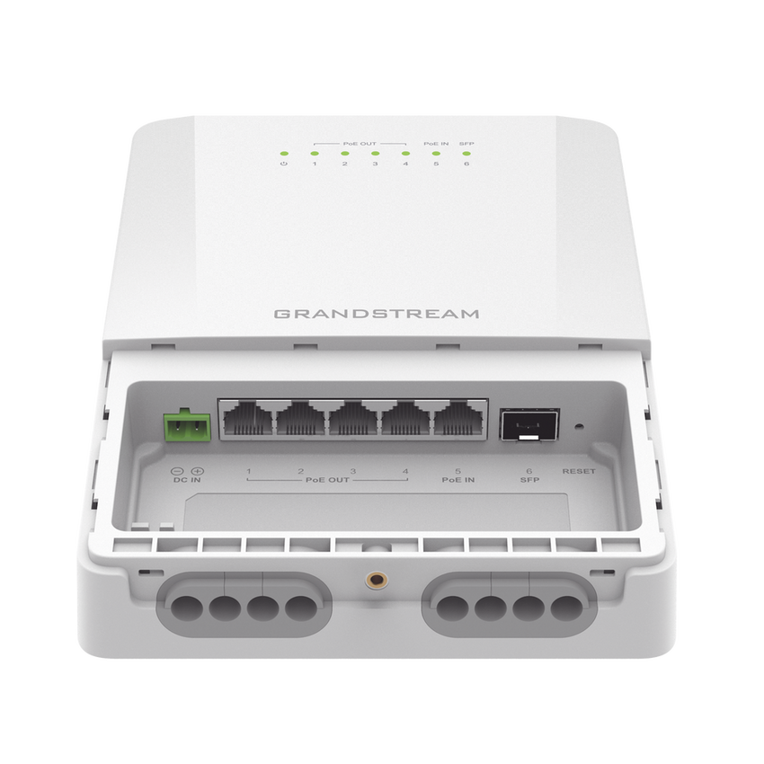 Switch PoE Lite administrable para exteriores de 6 puertos (5GE+1SFP) / Clasificación IP66 a prueba de polvo y agua