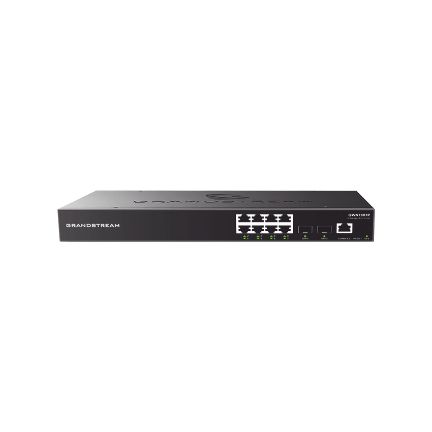 Switch Gigabit Administrable / 8 puertos 10/100/1000 Mbps + 2 Puertos SFP Uplink / Compatible con GWN Cloud.