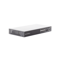 Switch PoE+ Gigabit Administrable / 8 puertos 10/100/1000 Mbps + 2 Puertos SFP Uplink / Hasta 120W / Compatible con GWN Cloud.