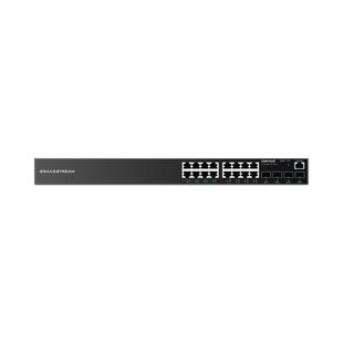 Switch Gigabit PoE+ Administrable / 16 puertos 10/100/1000 Mbps + 4 Puertos SFP Uplink / Hasta 240W / Compatible con GWN Cloud.