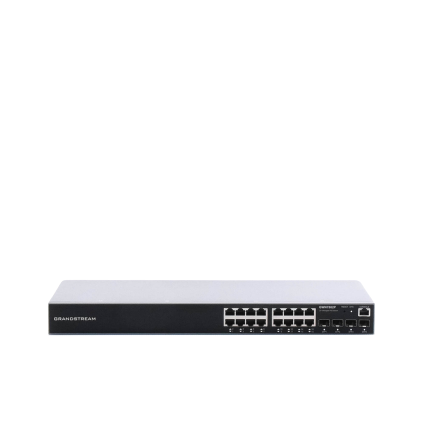 Switch Gigabit PoE+ Administrable / 16 puertos 10/100/1000 Mbps + 4 Puertos SFP Uplink / Hasta 240W / Compatible con GWN Cloud.