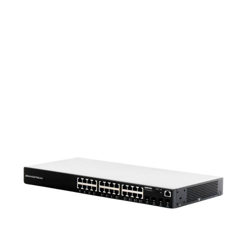 Switch Gigabit Administrable / 24 puertos 10/100/1000 Mbps + 4 Puertos SFP Uplink / Compatible con GWN Cloud.