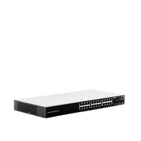 Switch Gigabit Administrable / 24 puertos 10/100/1000 Mbps + 4 Puertos SFP Uplink / Compatible con GWN Cloud.