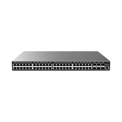 Switch Gigabit  Administrable / 48 puertos 10/100/1000 Mbps + 6 Puertos SFP+ / Compatible con GWN Cloud.