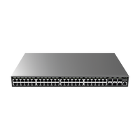 Switch Gigabit  Administrable / 48 puertos 10/100/1000 Mbps + 6 Puertos SFP+ / Compatible con GWN Cloud.