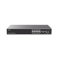 Switch Capa 3 PoE+ Administrable / 8 puertos 10/100/1000 Mbps + 2 Puertos SFP+ de 10 Gigabits / Hasta 120W / Compatible con GWN Cloud.