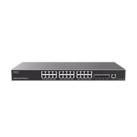 Switch Capa 3 Administrable / 24 puertos 10/100/1000 Mbps + 4 Puertos SFP+ de 10 Gigabits / Compatible con GWN Cloud.