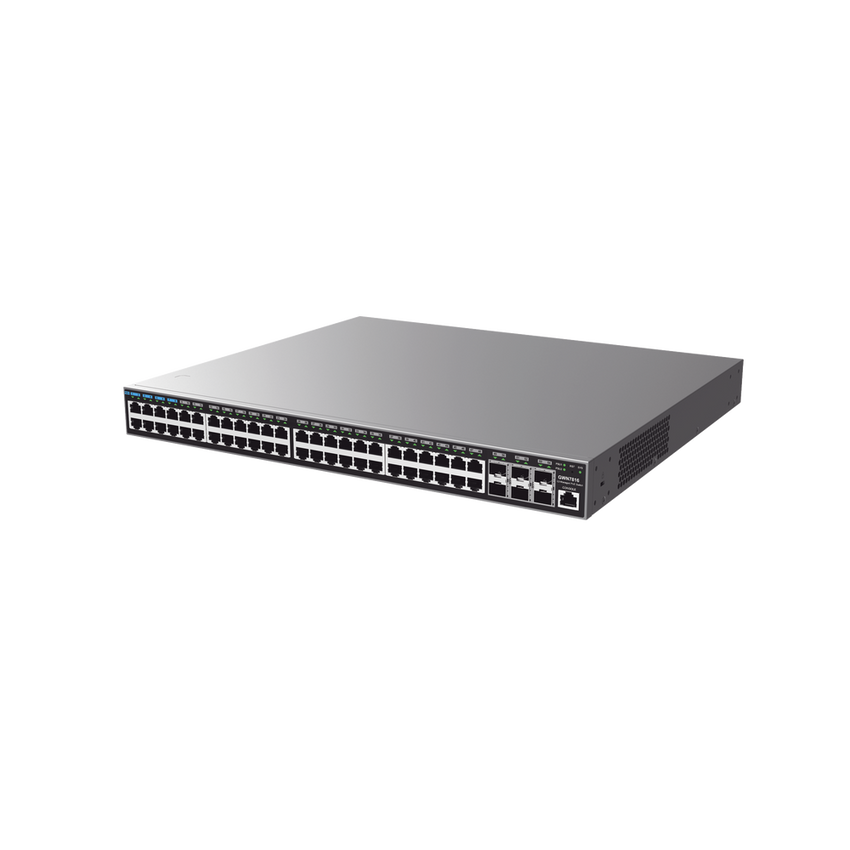 Switch Capa 3 Administrable / 48 puertos 10/100/1000 Mbps + 6 Puertos SFP+ de 10 Gigabits / Compatible con GWN Cloud.