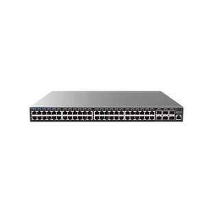 Switch Capa 3 PoE+ Administrable / 48 puertos 10/100/1000 Mbps + 6 Puertos SFP+ de 10 Gigabits / Hasta 740W / Compatible con GWN Cloud.