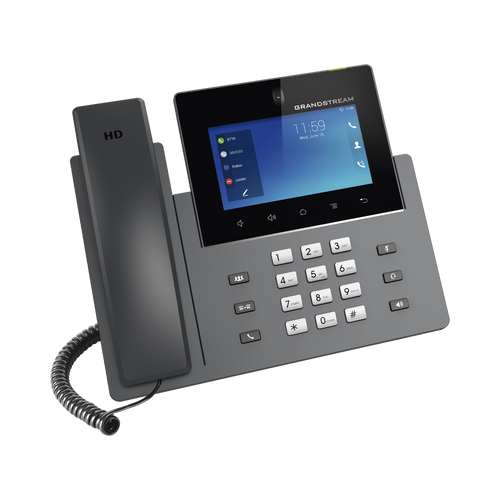 Videoteléfono IP GXV3450 para Android / Pantalla Táctil Capacitiva de 5 Pulgadas 1280 x 720 / Cámara CMOS de 2 Megapíxeles / Wi-Fi 5 y Bluetooth 5.0 / 16 Líneas SIP / PoE/PoE+ / Android 11 / Videoconferencia HD 720p
