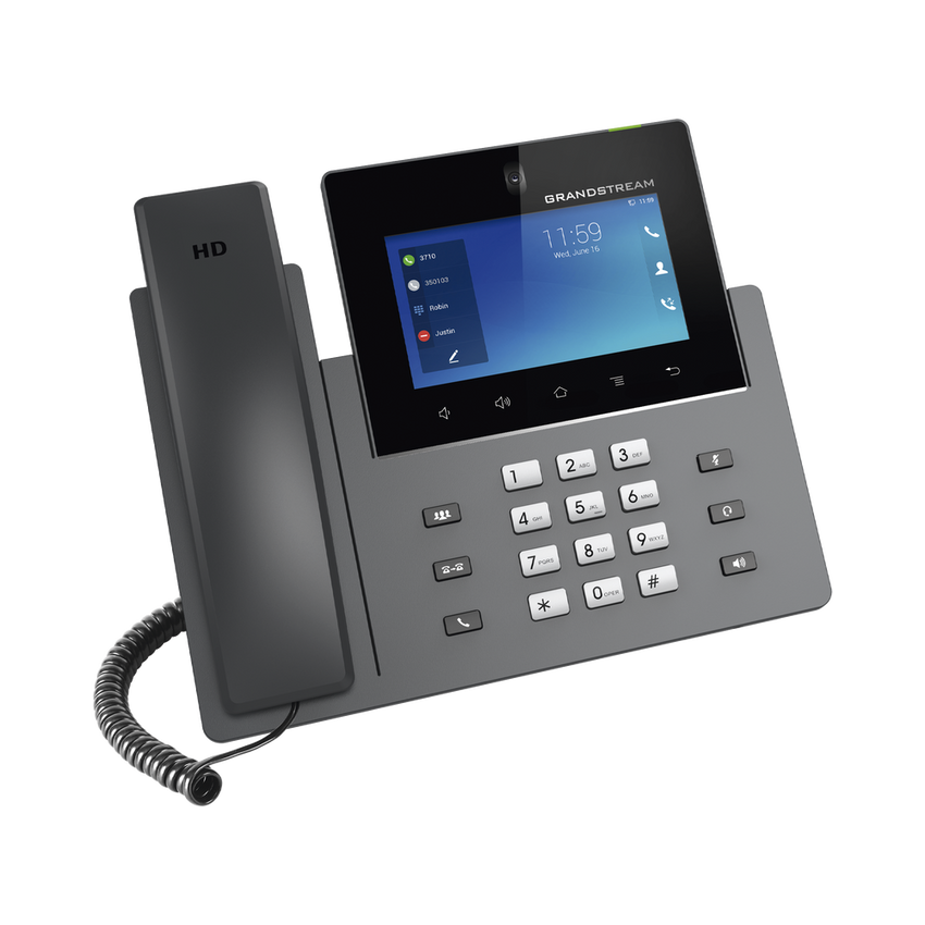 Videoteléfono IP GXV3450 para Android / Pantalla Táctil Capacitiva de 5 Pulgadas 1280 x 720 / Cámara CMOS de 2 Megapíxeles / Wi-Fi 5 y Bluetooth 5.0 / 16 Líneas SIP / PoE/PoE+ / Android 11 / Videoconferencia HD 720p
