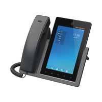 Teléfono IP Android 11, 16 líneas SIP con 16 cuentas, pantalla táctil  7", puertos Gigabit, Wi-Fi, Bluetooth, PoE, codec Opus, IPV4/IPV6 con gestión en la nube GDMS