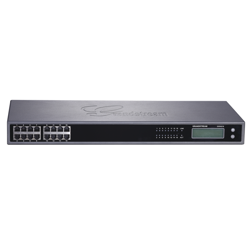 Gateway VoIP GrandStream ATA de 16 puertos FXS + 1 puerto TELCO de 50 pins, p/montaje en rack