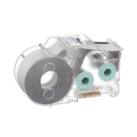 Casete de Etiquetas de Poliolefina de Cinta Continua, Tubo Termocontráctil, 8.6 mm de Ancho, 2.4 Metros (7.87 Pies) de Largo, Para Cables de 1.5 a 4.8 mm (18-12 AWG) de Diámetro, Color Blanco