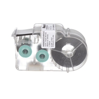 Casete de Etiquetas de Poliolefina de Cinta Continua, Tubo Termocontráctil, 8.6 mm de Ancho, 2.4 Metros (7.87 Pies) de Largo, Para Cables de 1.5 a 4.8 mm (18-12 AWG) de Diámetro, Color Blanco