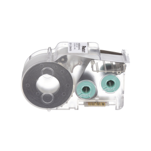 Casete de Etiquetas de Poliolefina de Cinta Continua, Tubo Termocontráctil, 11.2 mm de Ancho, 2.4 m de largo, Para Cables de 2 a 6.4 mm (16-10 AWG) de Diámetro, Color Blanco