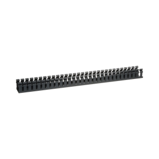 Canaleta Ranurada de PVC sin Tapa, Tipo H (Tapa Abisagrada), 55.1 mm de Ancho, 50.3 mm de Alto y 1828.8 mm de Largo, Color Negro