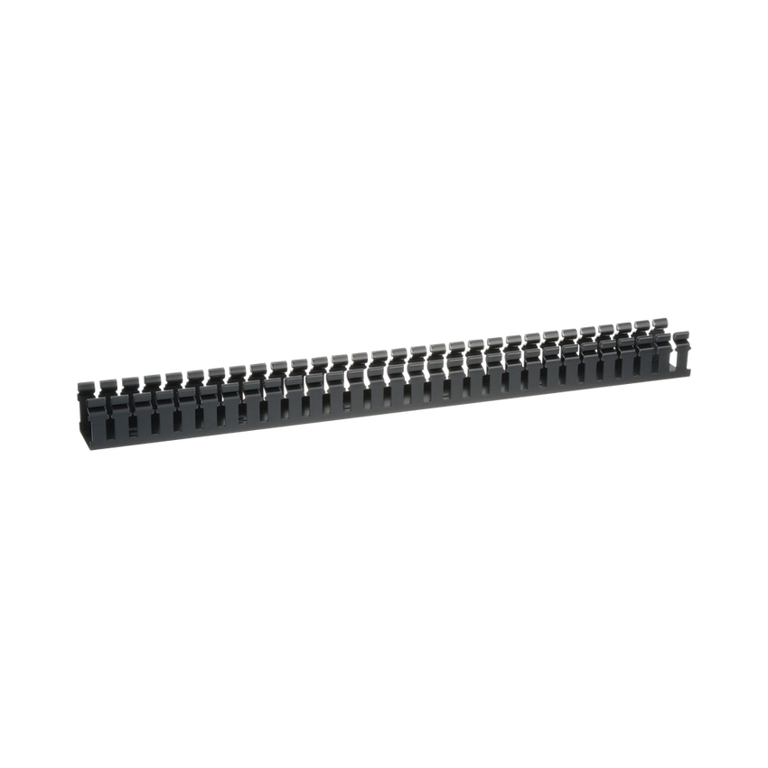 Canaleta Ranurada de PVC sin Tapa, Tipo H (Tapa Abisagrada), 55.1 mm de Ancho, 50.3 mm de Alto y 1828.8 mm de Largo, Color Negro