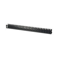 Canaleta Ranurada de PVC sin Tapa, Tipo H (Tapa Abisagrada), 55.1 mm de Ancho, 50.3 mm de Alto y 1828.8 mm de Largo, Color Negro