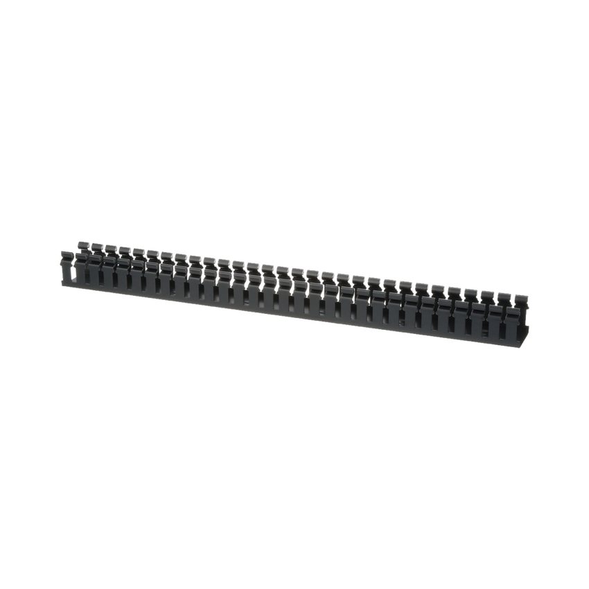 Canaleta Ranurada de PVC sin Tapa, Tipo H (Tapa Abisagrada), 55.1 mm de Ancho, 50.3 mm de Alto y 1828.8 mm de Largo, Color Negro