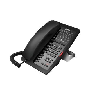 Teléfono IP para Hotelería, profesional con 6 teclas programables para servicio rápido (Hotline), plantilla personalizable con PoE