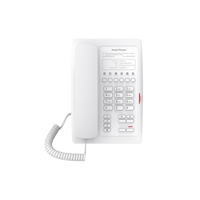 Teléfono IP para Hotelería, profesional con 6 teclas programables para servicio rápido (Hotline), plantilla personalizable con PoE