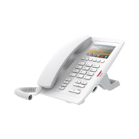 (H5 Color Blanco)Teléfono para Hotelería, profesional de gama alta con pantalla LCD de 3.5 pulgadas a color, 6 teclas programables para servicio rápido (Hotline) PoE