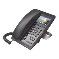 (H5W Color Negro)Teléfono IP WiFi para Hotelería, profesional de gama alta con pantalla LCD de 3.5 pulgadas a color, 6 teclas programables para servicio rápido (Hotline) PoE