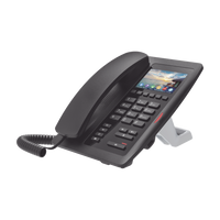 (H5W Color Negro)Teléfono IP WiFi para Hotelería, profesional de gama alta con pantalla LCD de 3.5 pulgadas a color, 6 teclas programables para servicio rápido (Hotline) PoE