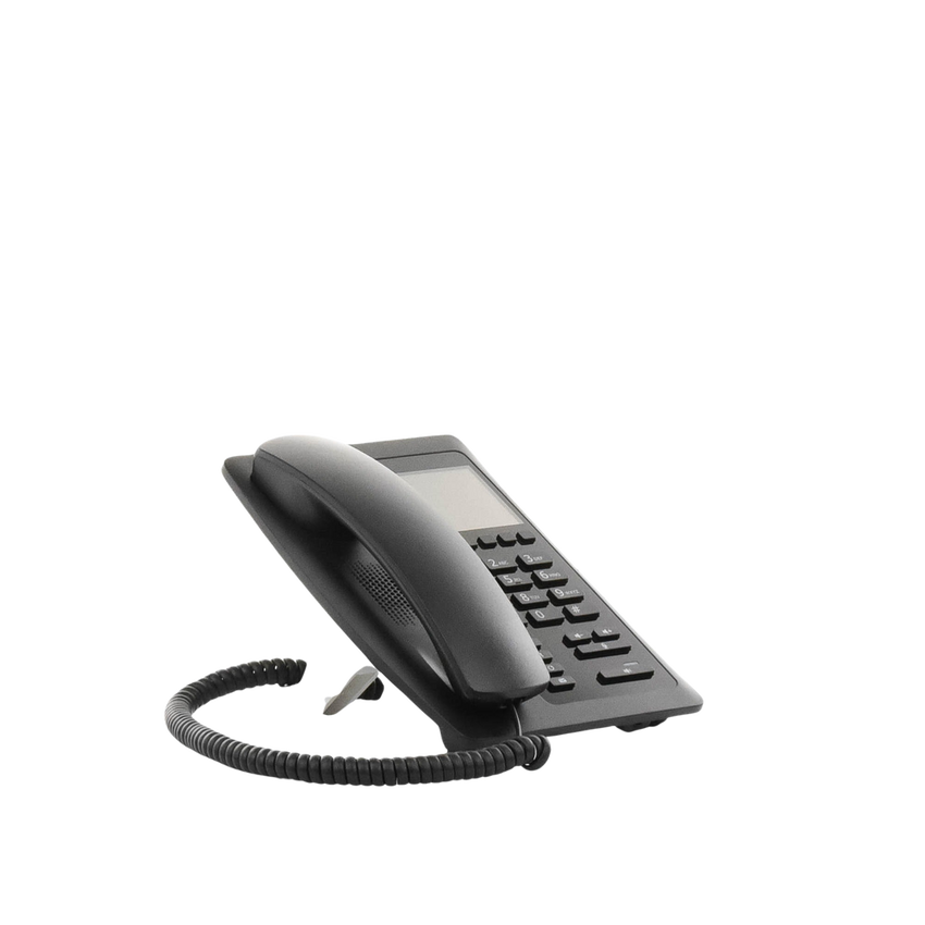 (H5W Color Negro)Teléfono IP WiFi para Hotelería, profesional de gama alta con pantalla LCD de 3.5 pulgadas a color, 6 teclas programables para servicio rápido (Hotline) PoE