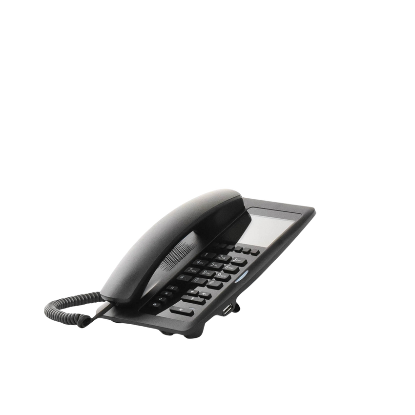 (H5W Color Negro)Teléfono IP WiFi para Hotelería, profesional de gama alta con pantalla LCD de 3.5 pulgadas a color, 6 teclas programables para servicio rápido (Hotline) PoE