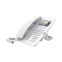 (H5W Color Blanco)Teléfono IP WiFi para Hotelería, profesional de gama alta con pantalla LCD de 3.5 pulgadas a color, 6 teclas programables para servicio rápido (Hotline) PoE