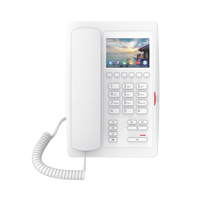 (H5W Color Blanco)Teléfono IP WiFi para Hotelería, profesional de gama alta con pantalla LCD de 3.5 pulgadas a color, 6 teclas programables para servicio rápido (Hotline) PoE