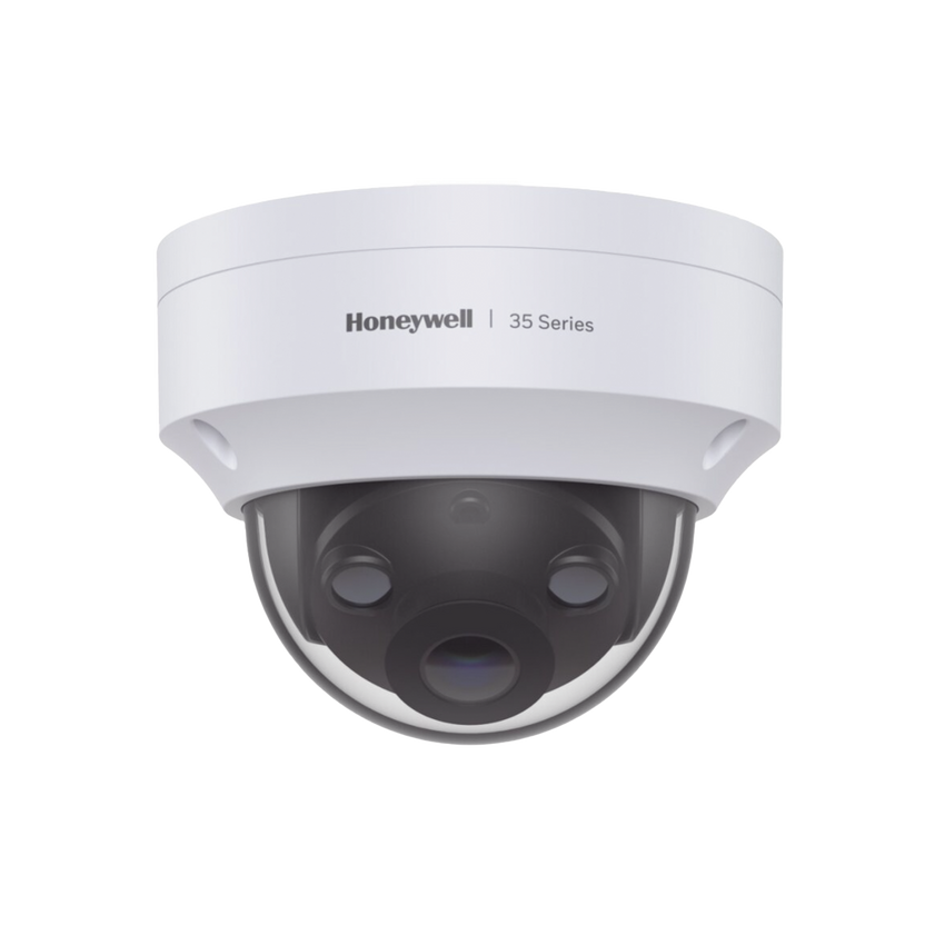 Domo IP 3 Megapixel / Lente 2.8 mm / 40 mts IR /  Ultra Baja Iluminación / NDAA / ONVIF / Exterior IP66 / Antivandalico IK10 / Ultra Baja Iluminación / H.265 / PoE / Serie 35 / Honeywell Security