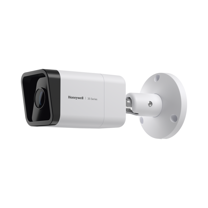 Bala IP 5 Megapixel / Lente Mot. 2.7 a 13.5 mm / 60 mts IR /  Ultra Baja Iluminación / IP67 / H.265 / IA (Filtro de Humanos y Vehiculos) / Merodeo / Conteo de Personas / PoE / Audio y Alarmas I/O / ONVIF / NDAA / Serie 35 / Honeywell Security