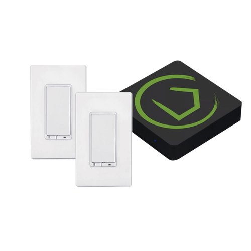 KIT HUB Controlador inteligente para dispositivos Zwave, Zigbee, Shelly, Lutron, incluye 1 HUB / 2 Apagadores inteligentes On/Off Zwave