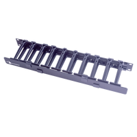 Organizador de Cable Horizontal RouteIT, Sencillo, Para Rack de 19in, 4in de profundidad, 1UR