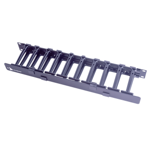 Organizador de Cable Horizontal RouteIT, Sencillo, Para Rack de 19in, 4in de profundidad, 1UR