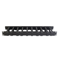 Organizador de Cable Horizontal RouteIT, Sencillo, Para Rack de 19in, 4in de profundidad, 1UR