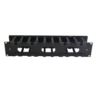 Organizador de Cable Horizontal RouteIT, Sencillo, Para Rack de 19in, 4in de profundidad, 2UR