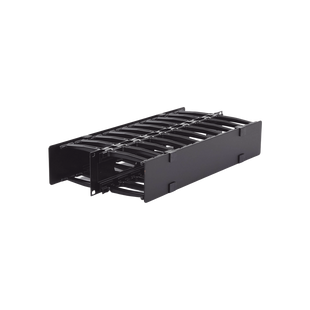 Organizador de Cable Horizontal RouteIT, Doble, Para Rack de 19in, 4in de profundidad, 2UR