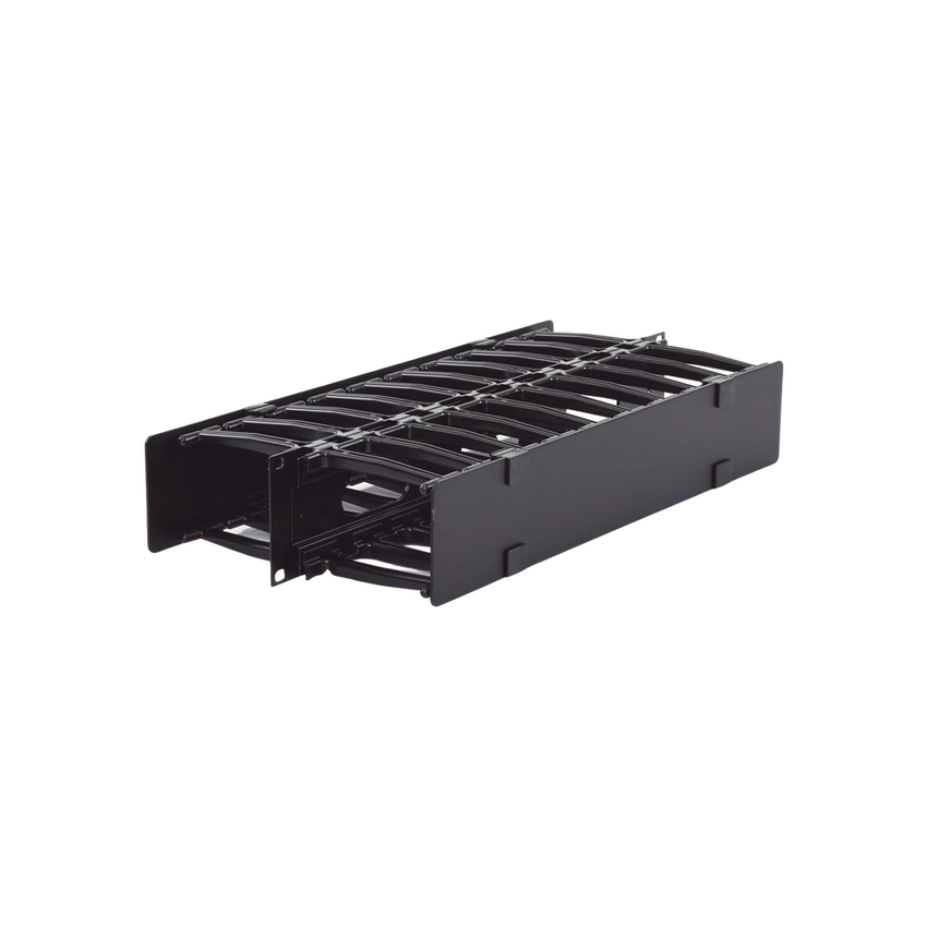 Organizador de Cable Horizontal RouteIT, Doble, Para Rack de 19in, 4in de profundidad, 2UR