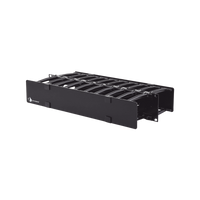 Organizador de Cable Horizontal RouteIT, Doble, Para Rack de 19in, 4in de profundidad, 2UR