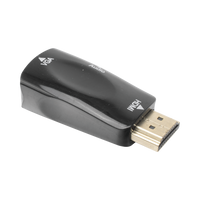 Adaptador (Convertidor) HDMI a VGA  / HDMI Macho a VGA Hembra / Resolución 1920x1080 @ 60Hz  / Adaptador de Audio de 3.5 mm / Chapado en Níquel