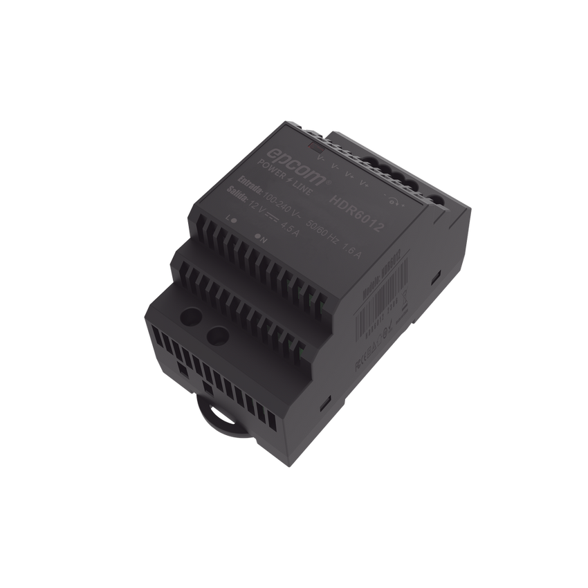 Fuente de Poder Industrial Entrada: 100-240 Vca / Salida: 15 Vcc/ 4 A/ 60 W/ Riel Din