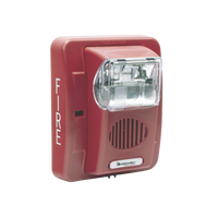 Sirena Estrobo, 24 Vcd, Multi-Candela 15 hasta 110 cd, Montaje En Pared, Color Rojo, Serie HEC3 (0500-06020), Hochiki