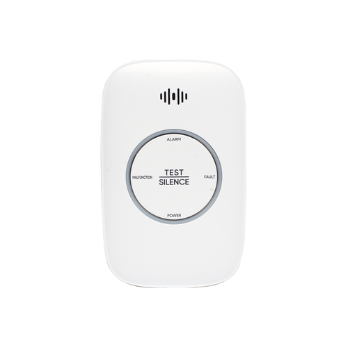 (HikFire) Detector de Gas Natural Metano (CH4) / Alarma Temprana / Salida para cierre de Válvula y/o  activación de Ventilador / Protección IP30 / Alarma de 70dB a 115dB a 1 metro de distancia