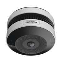 (HikFire) Mini Fisheye IP 4 Megapixel con Detector de Humo Puntual  / Autónomo / Entrada y Salida de Alarma / 15 mts IR / PoE / WDR 120 dB / Alarma de 85 dB / MicroSD 128GB / Compatible con Hik-Connect